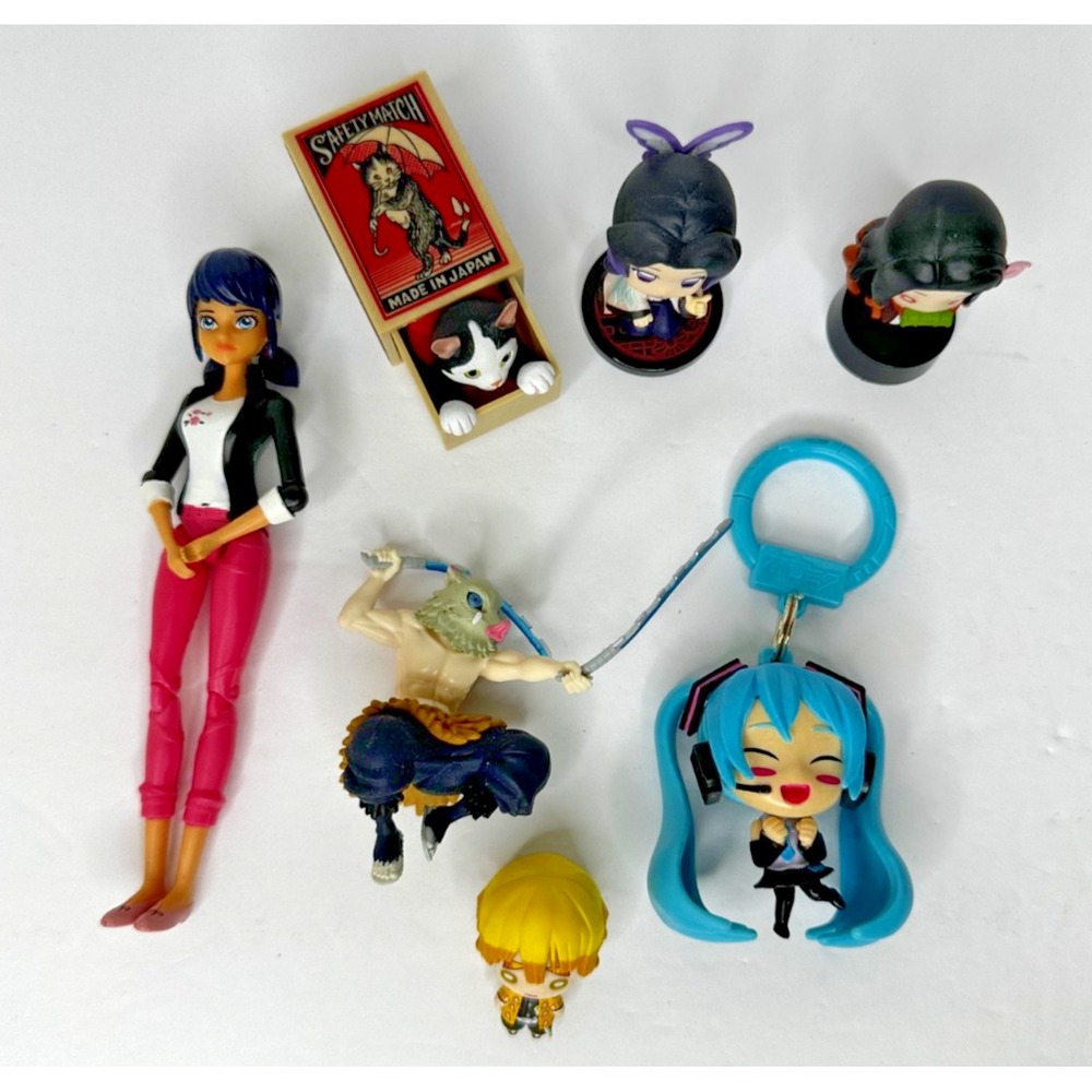 Demon Slayer Hashibira Nezuko Shinobu Hatsune Miku Matchbox Cat Ladybug Toy